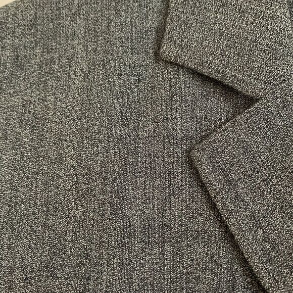 Ann Taylor Loft Women's Gray Wool Blazer Pockets Belt Button Closure Size 10 - Picture 6 of 8